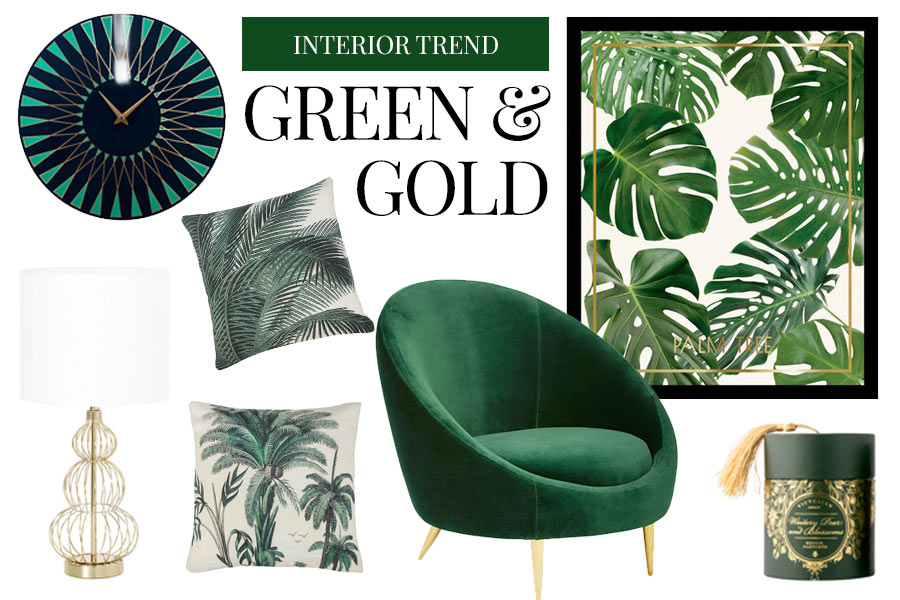 green grün Interior Design Trend gold