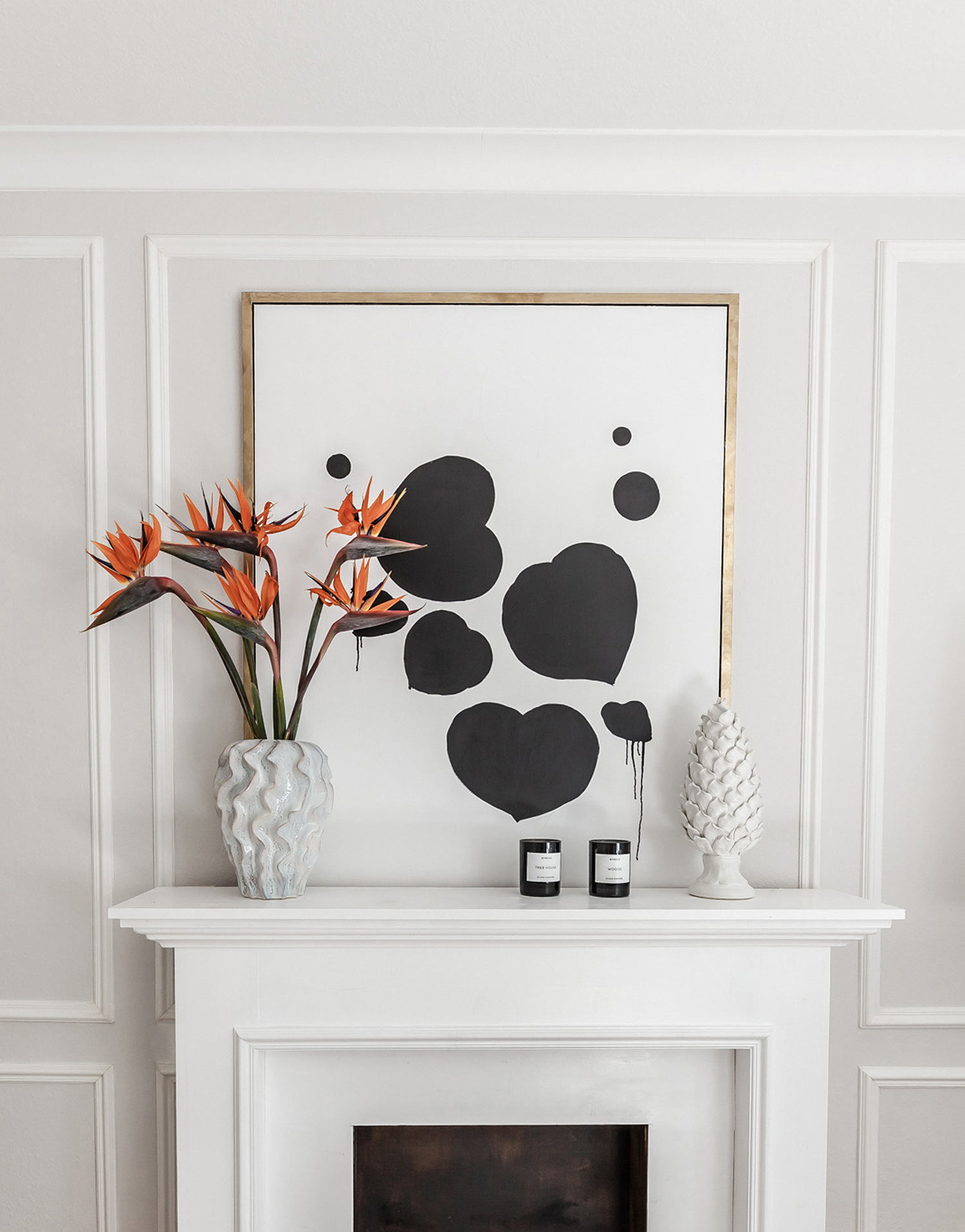 interior living room mantel katarina fischer